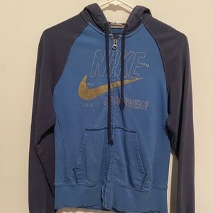 blue vintage nike zip up